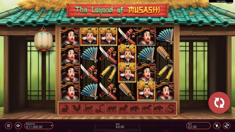 The Legend of Musashi slot screen 1