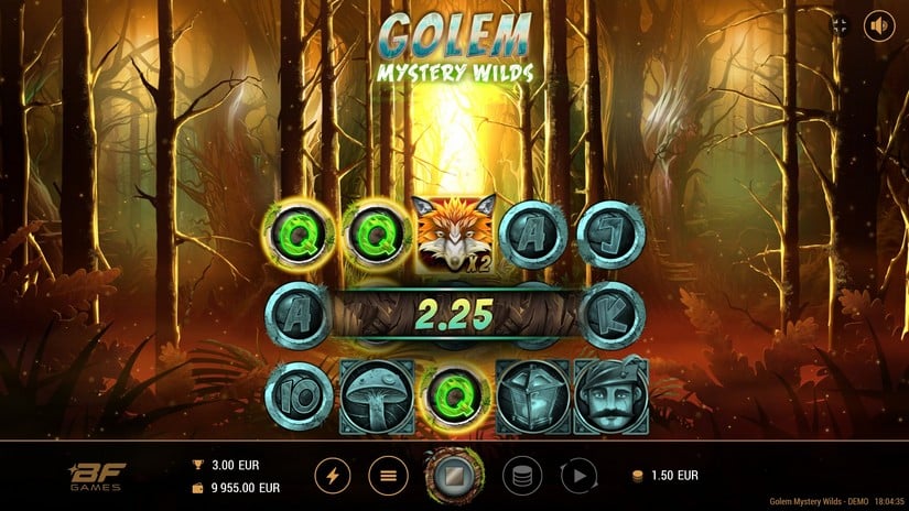 Golem Mystery Wilds slot screen 3