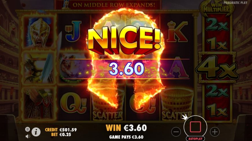 Wild Gladiators slot screen 4