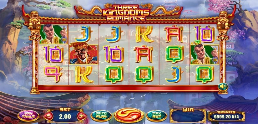 Three Kingdoms Romance slot screen 1