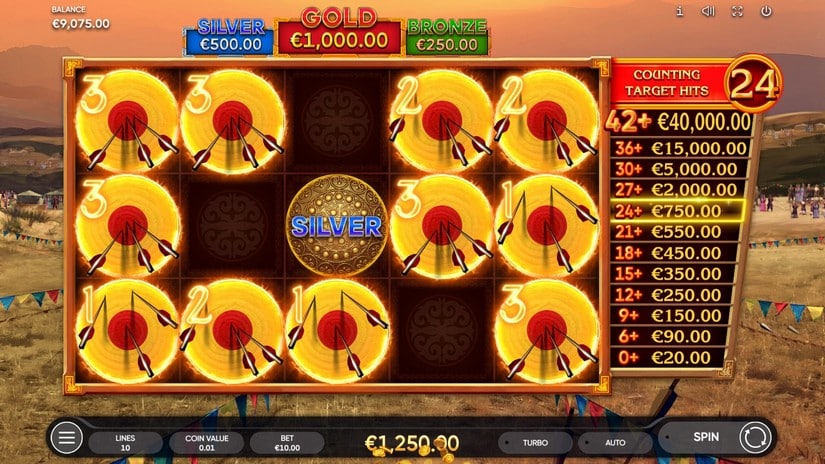 Mongol Treasures 2 Archery Competition slot screen 6