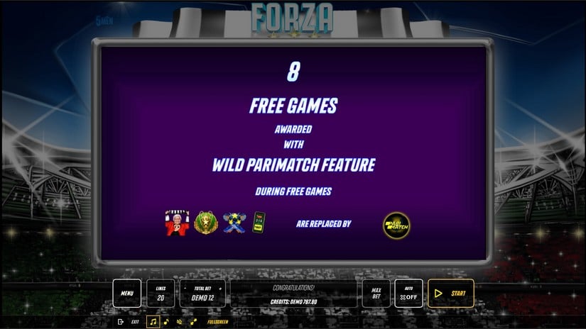 Forza slot screen 3
