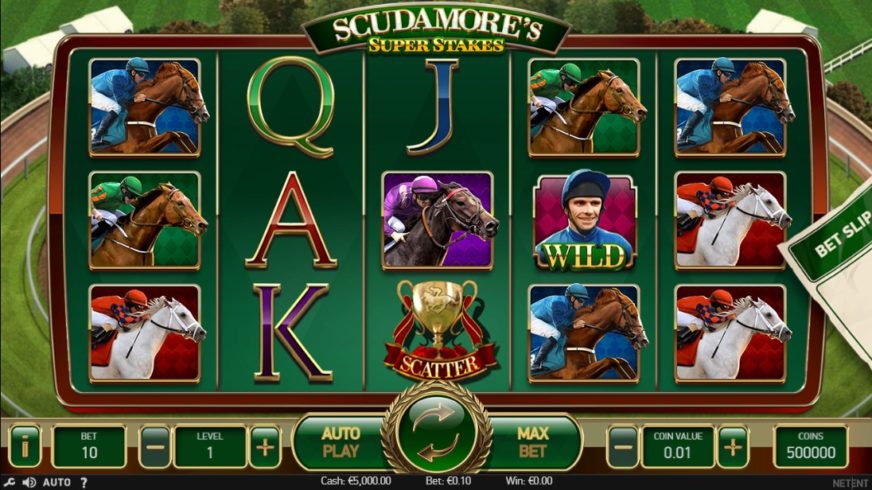 Scudamore’s Super Stakes slot screen 1