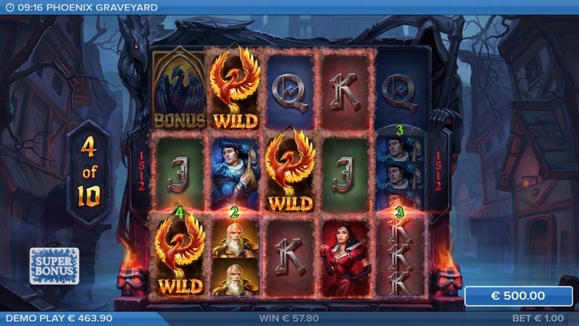 Phoenix Graveyard slot screen 7