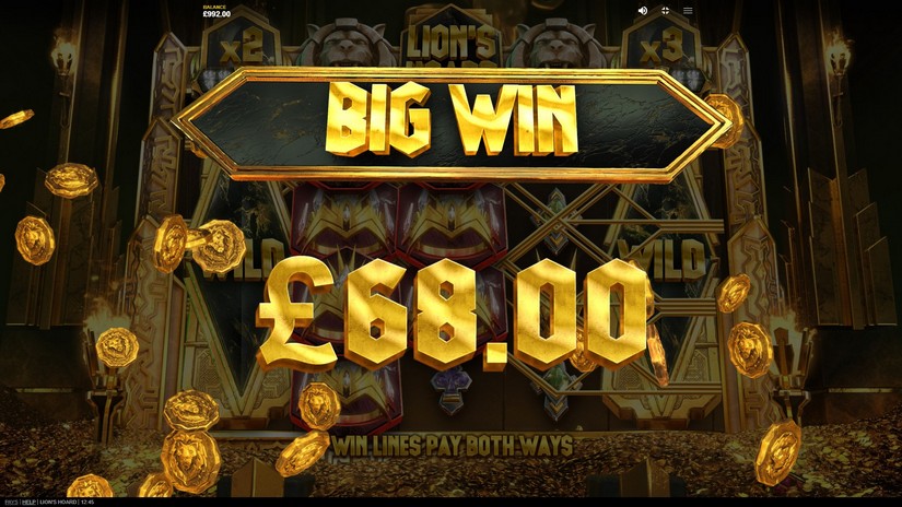 Lion’s Hoard slot screen 3