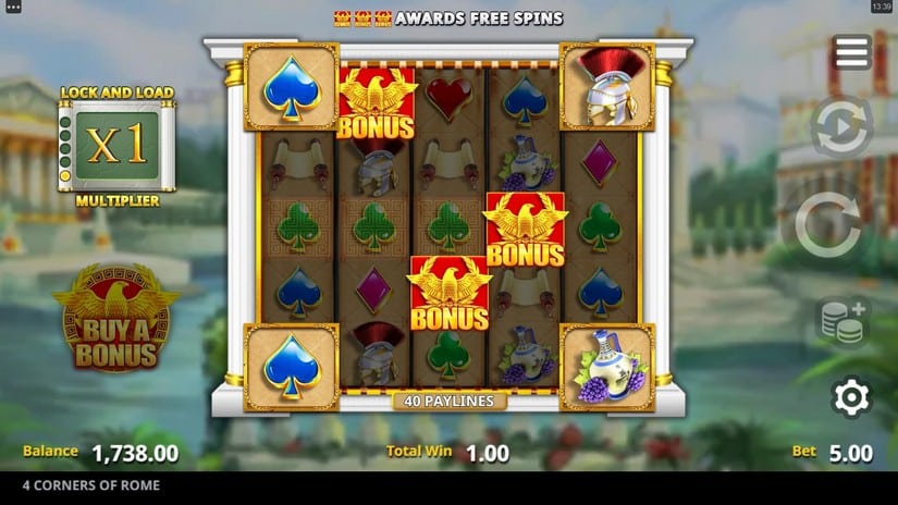 4 Corners Of Rome slot screen 3