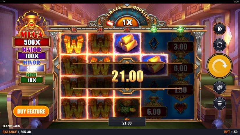Blazin’ Rails slot screen 4