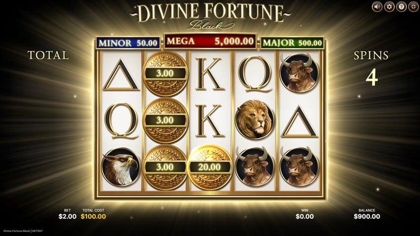 Divine Fortune Black slot screen 4