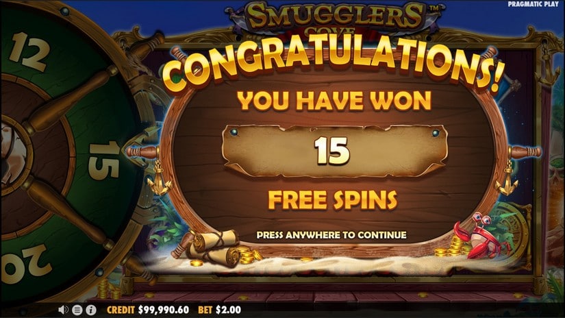 Smugglers Cove slot screen 3
