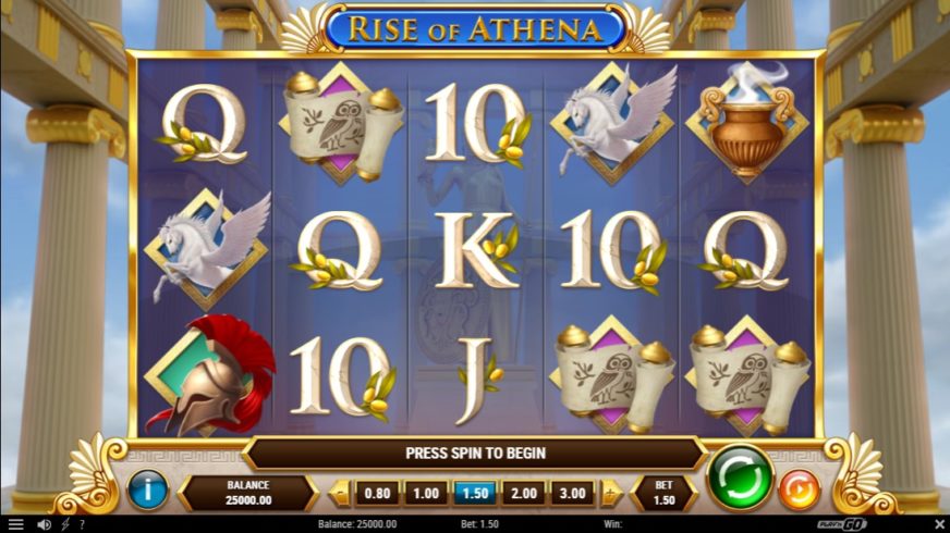 Rise of Athena slot screen 1