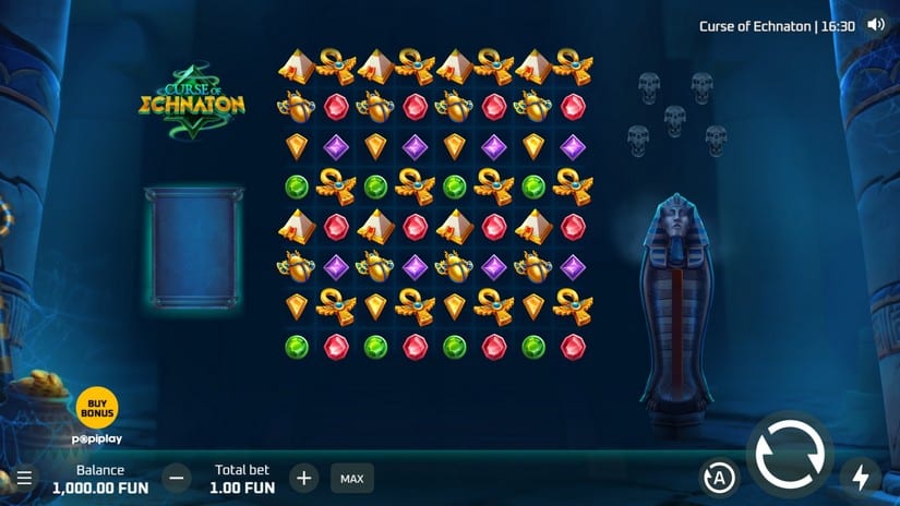 Curse of Echnaton slot screen 1