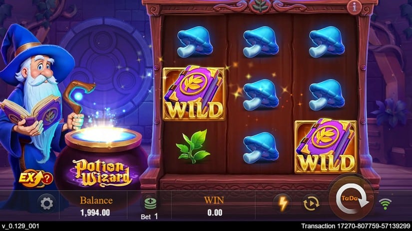 Potion Wizard slot screen 2