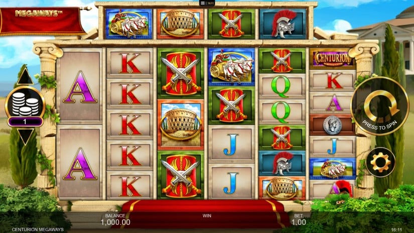 Centurion Megaways slot screen 1