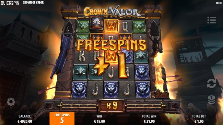 Crown of Valor slot screen 5