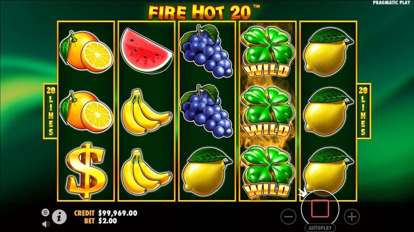 Fire Hot 20 slot screen 3