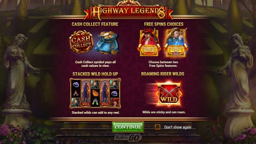 Highway Legends slot screen 2