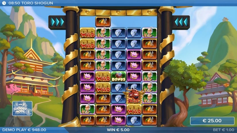 Toro Shogun slot screen 2