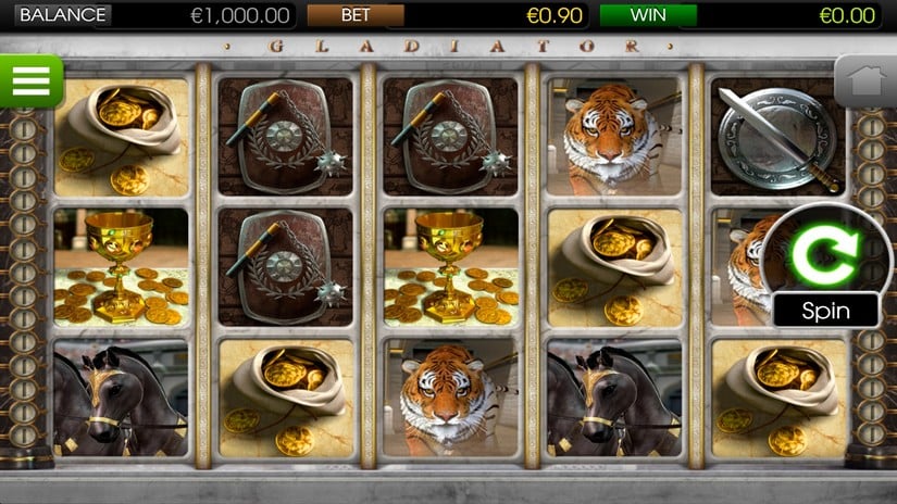Gladiator slot screen 1