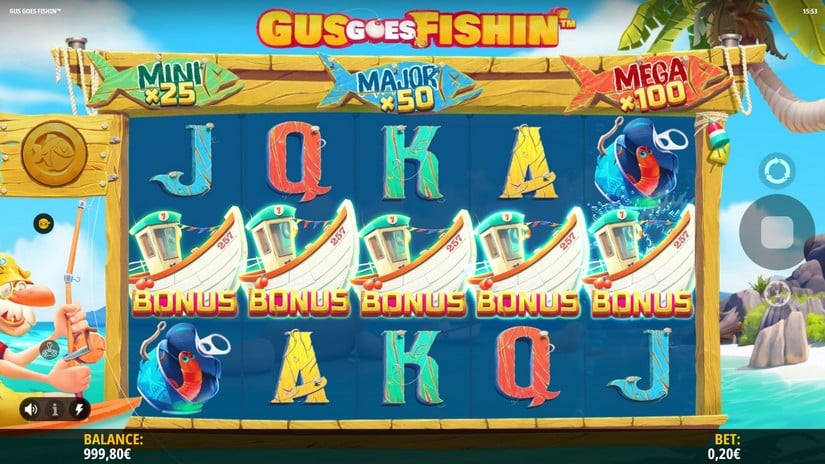 Gus Goes Fishin’ slot screen 2