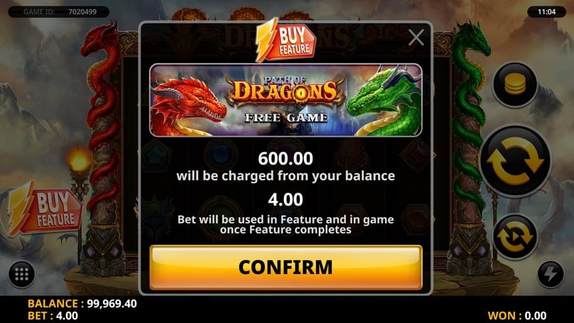Path of Dragons slot screen 2