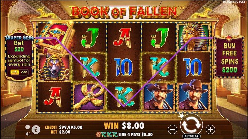 Book of Fallen slot screen 2