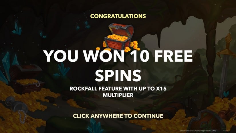 Greedy Greenskins Rockways slot screen 2