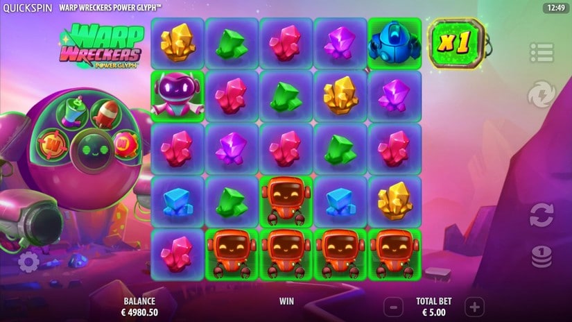 Warp Wreckers Power Glyph slot screen 2