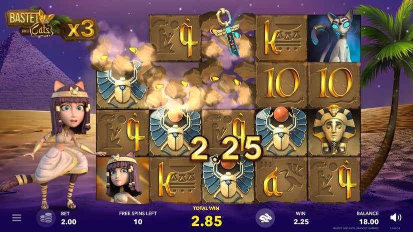 Bastet and Cats slot screen 3