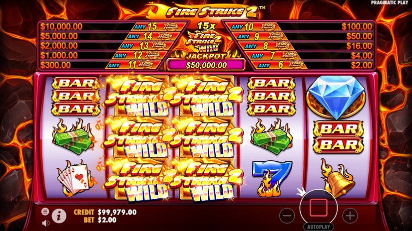 Fire Strike 2 slot screen 3