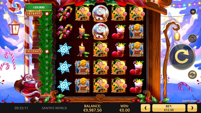 Santa’s World slot screen 1