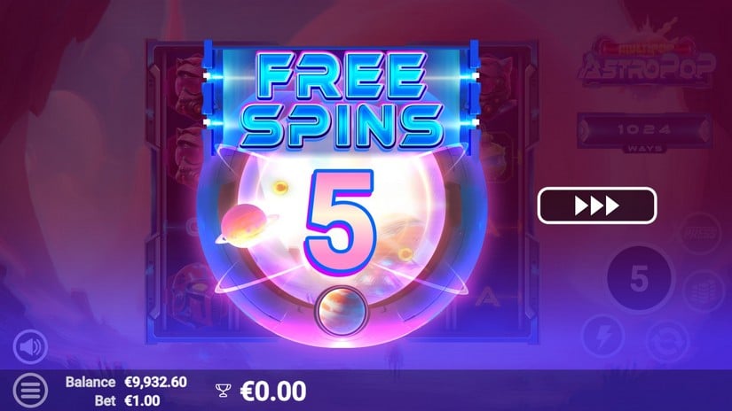 AstroPop slot screen 2