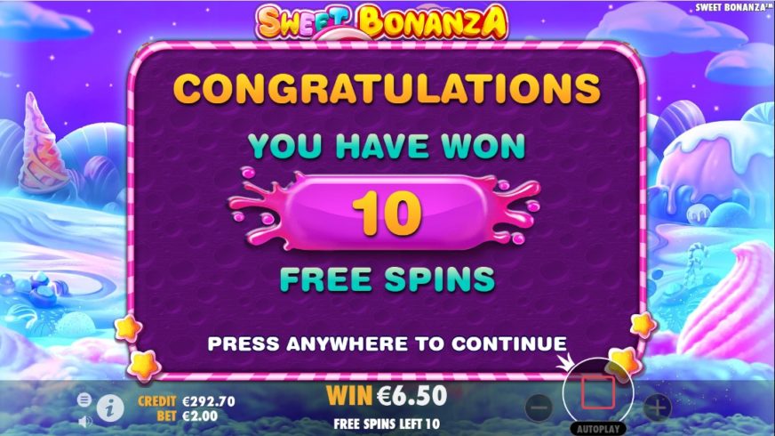 Sweet Bonanza slot screen 4
