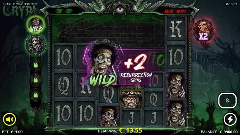 The Crypt slot screen 5