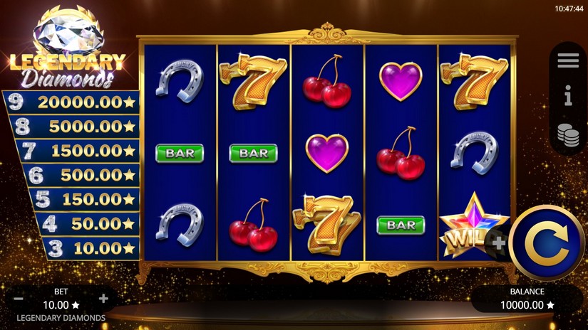Legendary Diamonds slot screen 1