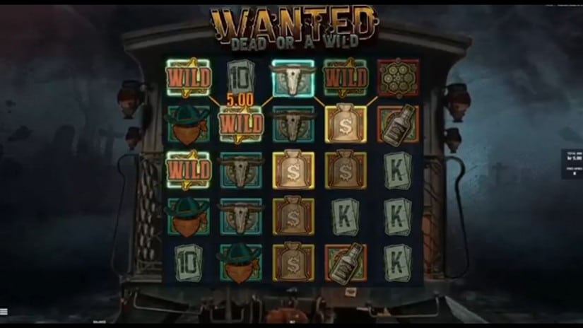Wanted Dead or a Wild slot screen 2