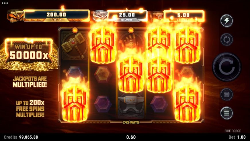 Fire Forge slot screen 3