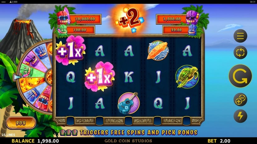 Triple Tiki Super Free Spins slot screen 2
