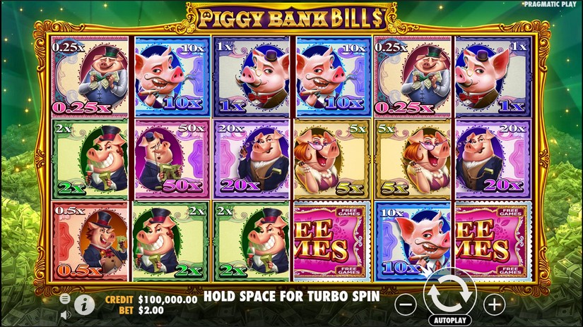 Piggy Bank Bills slot screen 1