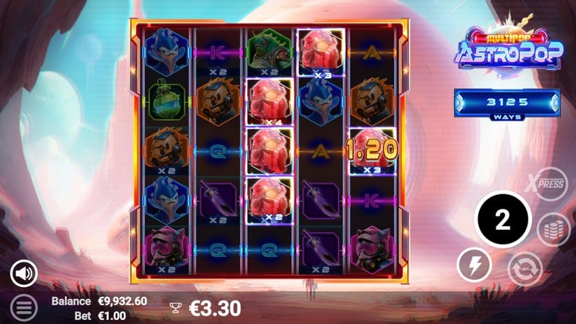 AstroPop slot screen 3