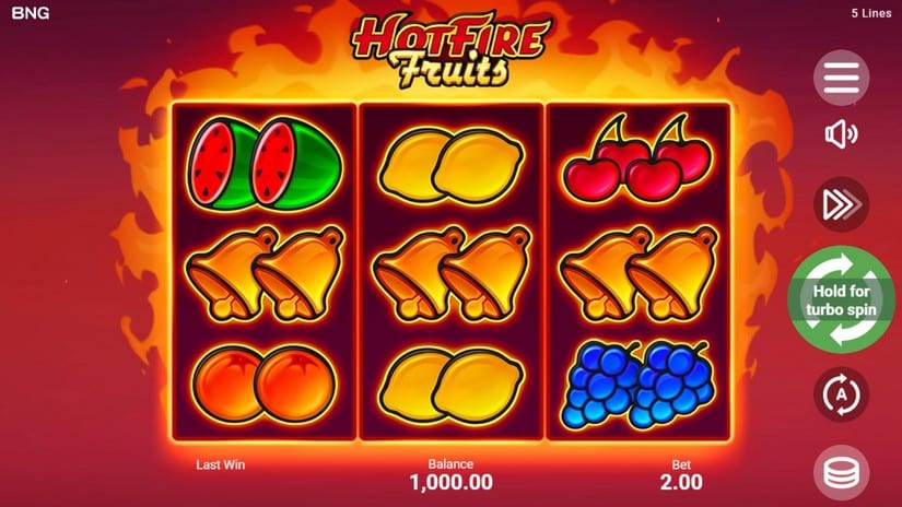 Hot Fire Fruits slot screen 1