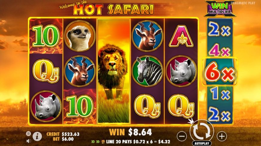 Hot Safari slot screen 2