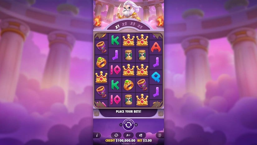 Olympus Wins slot screen 1