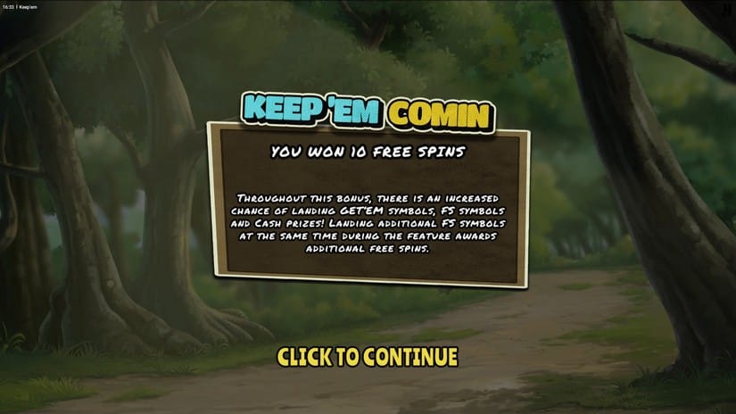 Keep ‘Em slot screen 2