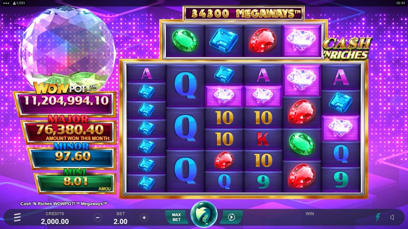 Cash ‘N Riches WowPot Megaways slot screen 1
