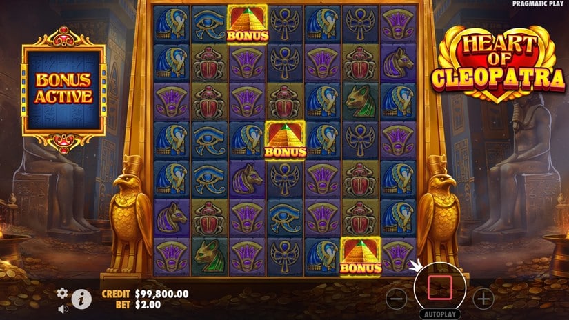 Heart of Cleopatra slot screen 2