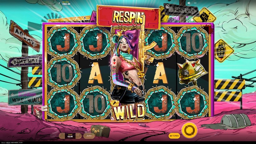 Mayhem slot screen 3