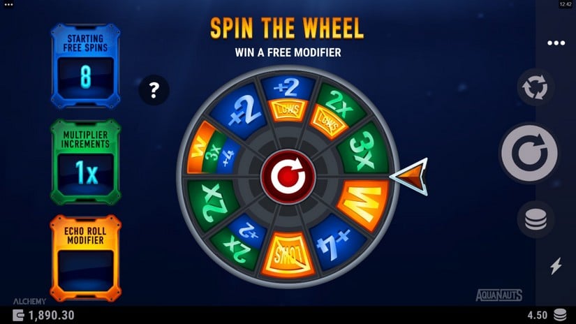 Aquanauts slot screen 4