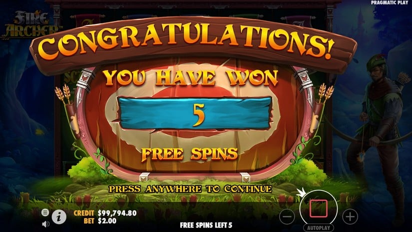 Fire Archer slot screen 3