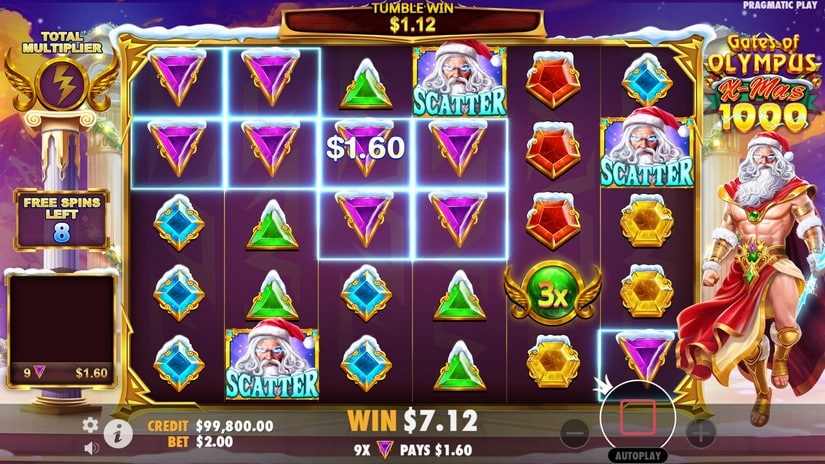 Gates of Olympus Xmas 1000 slot screen 2