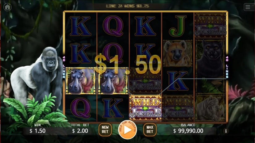 Wild Jungle slot screen 2